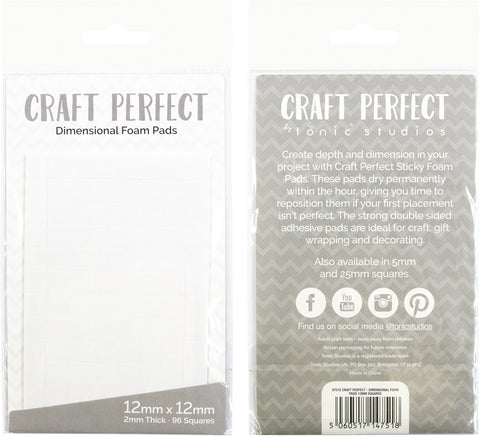 Craft Perfect Dimensional Foam Pads 12mmX12mm