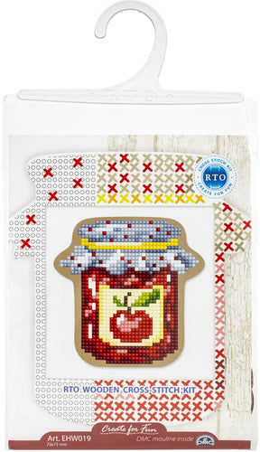 RTO Counted Cross Stitch Kit W/Plywood Form 2.87"X2.87"