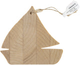 Craft Decor Wood Ornament W/Twine 12/Pkg