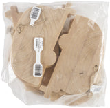Craft Decor Wood Ornament W/Twine 12/Pkg