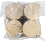 Craft Decor Wood Ornament W/Twine 24/Pkg