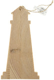Craft Decor Wood Ornament W/Twine 12/Pkg
