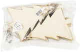 Craft Decor Wood Ornament W/Twine 24/Pkg