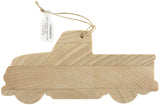 Craft Decor Wood Ornament W/Twine 12/Pkg