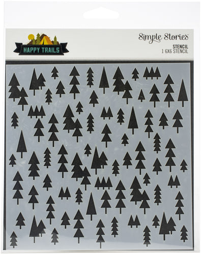 Simple Stories Happy Trails Stencil 6"X6"