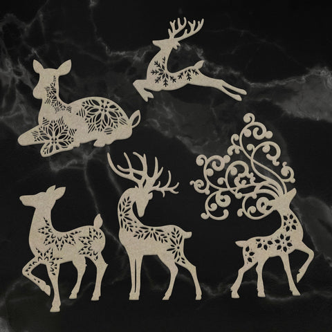 Couture Creations Naughty Or Nice Chipboard 5/Pkg