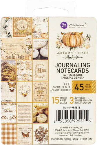 Autumn Sunset Journaling Cards 3"X4" 45/Pkg