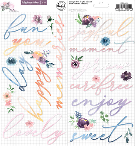 PinkFresh Puffy Phrase Stickers