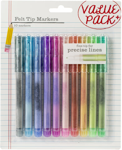 AC Office Felt Tip Markers 10/Pkg