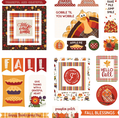 Mad 4 Plaid Fall Ephemera Cardstock Die-Cuts
