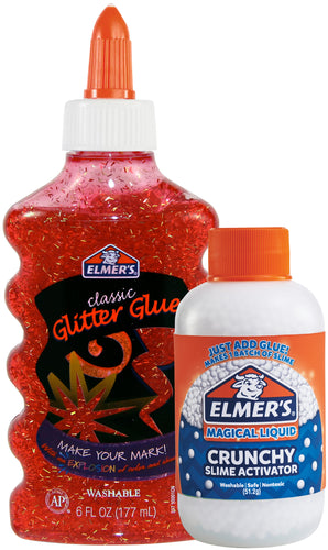 Elmer's Glitter Glue With Crunchy Magical Liquid Budnle
