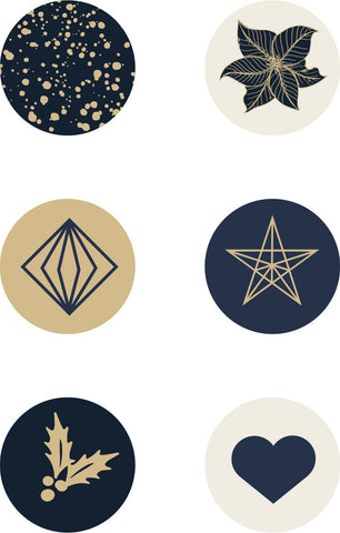 Starry Night Adhesive Curios 6/Pkg