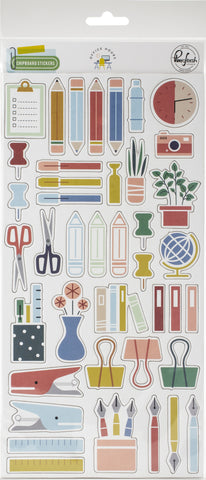 Office Hours Chipboard Frames & Accent Stickers 33/Pkg