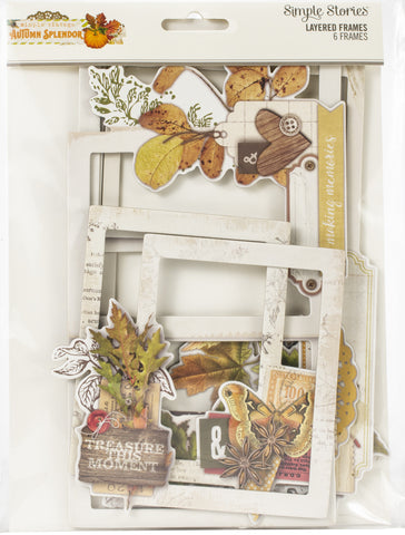 Autumn Splendor Layered Frames Die-Cuts 6/Pkg