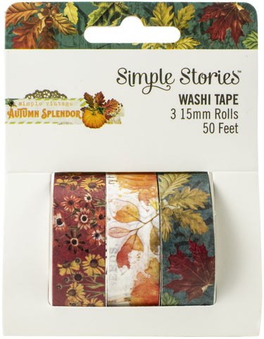 Simple Stories Autumn Splendor Washi Tape 3/Pkg
