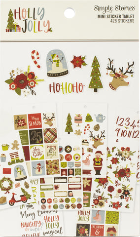 Holly Jolly Mini Sticker Tablet 426/Pkg