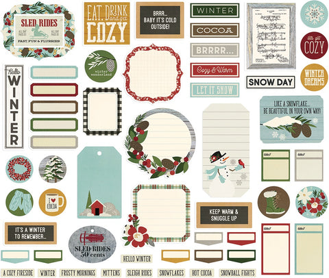 Winter Farmhouse Bits & Pieces Die-Cuts 57/Pkg