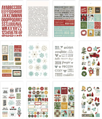 Winter Farmhouse Mini Sticker Tablet 362/Pkg