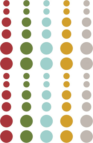 Winter Farmhouse Enamel Dots Embellishments 60/Pkg