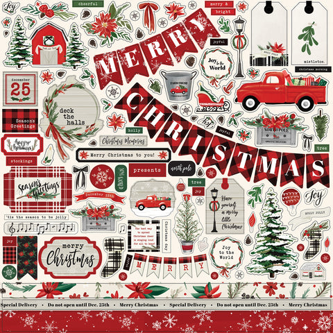 Christmas Market Cardstock Stickers 12"X12"