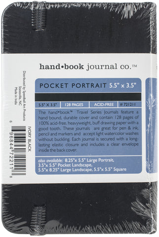 Hand Book Travelogue Drawing Journal 3.5"X5.5" 64 Sheets