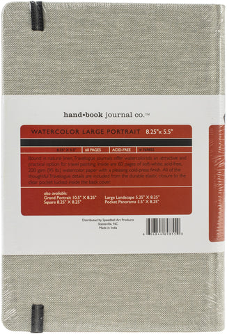 Hand Book Watercolor Journal 8.25"X5.5" 30 Sheets