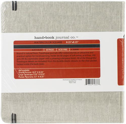 Hand Book Watercolor Journal 8.25"X8.25" 30 Sheets