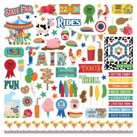 State Fair Stickers 12"X12"