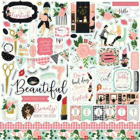Salon Cardstock Stickers 12"X12"