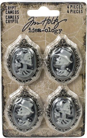 Idea-Ology Metal Crypt Cameos 4/Pkg