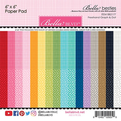 Bella Besties Double-Sided Paper Pad 6&quot;X6&quot; 32/Pkg