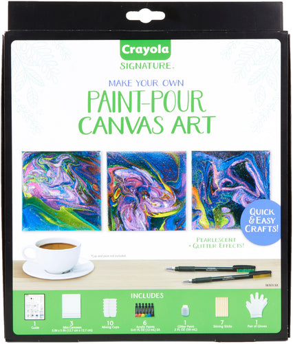 Crayola Paint Pour Canvas Art