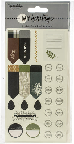 My Heritage Planner Sticker Set 6/Pkg