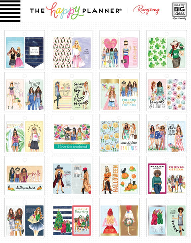 Happy Planner X Rongrong Tiny Sticker Pad 40/Pkg