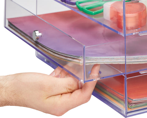 Deflecto Large 3-Drawer Organizer 12.5"X12.5"