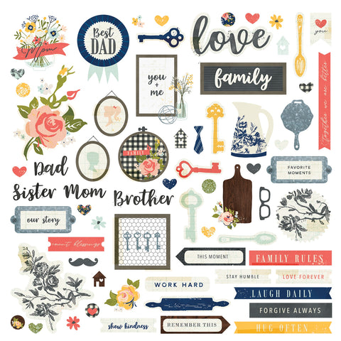 We Are Family Stickers 12"X12"