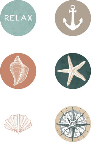 Uncharted Waters Adhesive Curios 6/Pkg