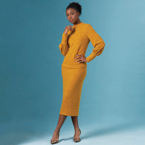 Simplicity Misses' Knit Sweater Dress, Tops, Skirts