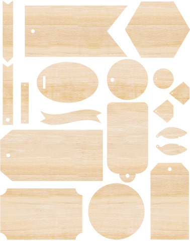 We R Memory Keepers Singe Quill Veneer Ephemera 18/Pkg