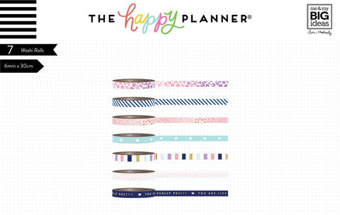 Happy Planner Washi Tape 6mmX635.5yd Each 7/Pkg