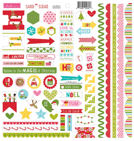 Santa Squad Cardstock Stickers 12"X12"
