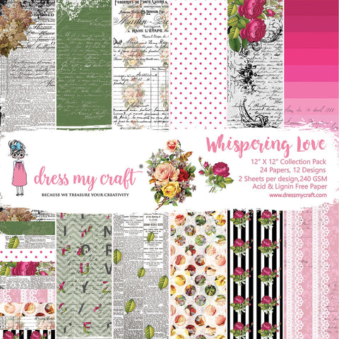 Dress My Craft Single-Sided Paper Pad 12"X12" 24/Pkg