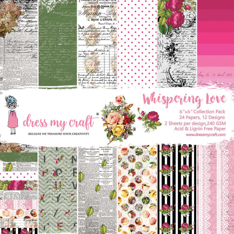 Dress My Craft Single-Sided Paper Pad 6"X6" 24/Pkg