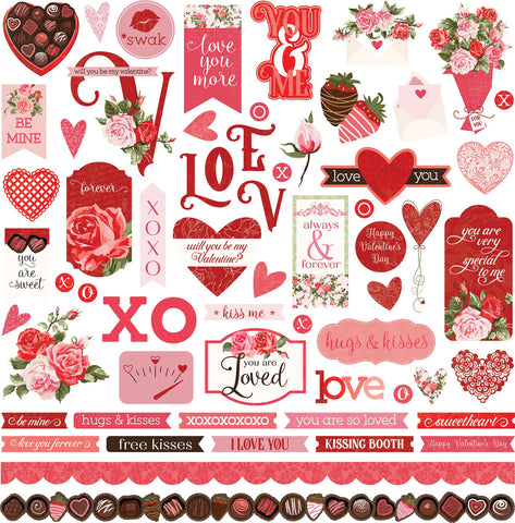 Be Mine Stickers 12"X12"