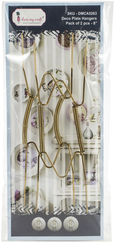 Dress My Crafts Deco Plate Hangers 8" 2/Pkg