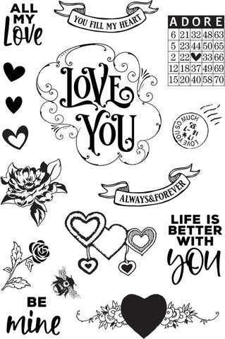 Simple Vintage My Valentine Photopolymer Clear Stamps