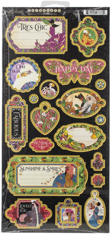 Fashion Forward Chipboard Die-Cuts 6"X12" Sheet