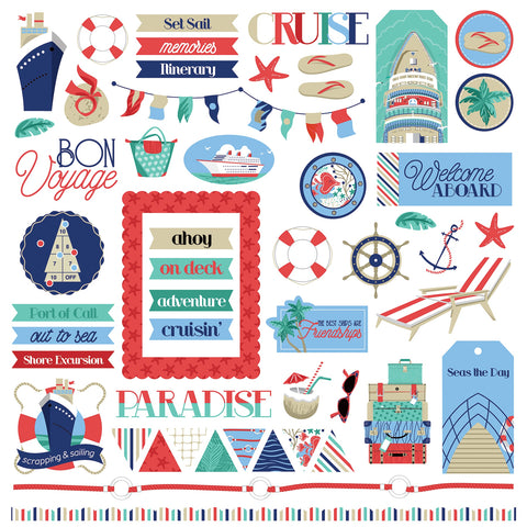 Set Sail Stickers 12"X12"