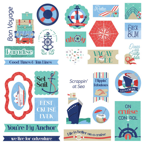 Set Sail Ephemera Cardstock Die-Cuts