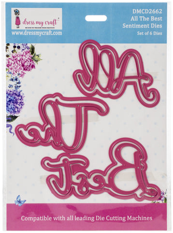 Dress My Crafts Sentiment Dies 6/Pkg
